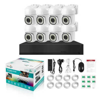 8 kanallı POE gözetim kamerası seti, 4K, gece görüşü, dış mekan su geçirmez - 6