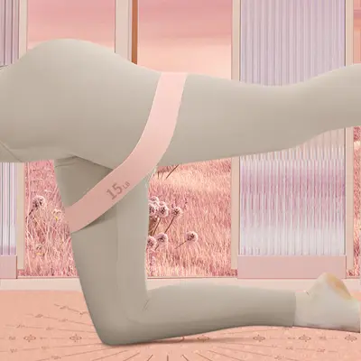 Yoga direnç halkası, kalça antrenmanı, esnetme - 4