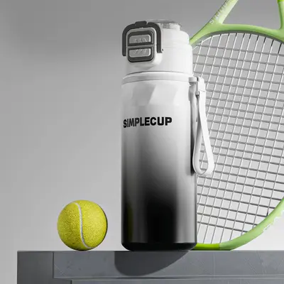 Outdoor Sporcu İçin Soğuk Saklayan Sprey Su Bardağı Büyük Kapasiteli Öğrenci Özel 316 Paslanmaz Çelik Pipetli Kupa Pratik Termos - 10