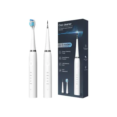 2-in-1 Teeth Cleaning Electric Toothbrush 5-Mode Tartar Remover - 6