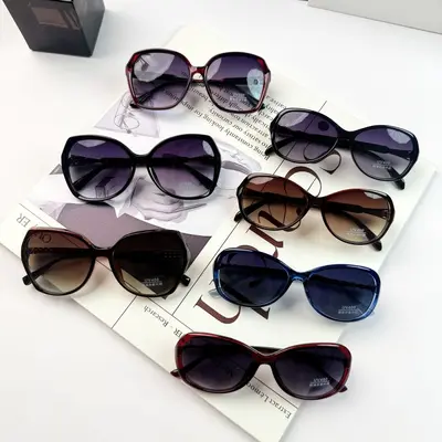 Modische Damensonnenbrille, große Fassung, koreanischer Stil - 2