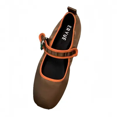 Satin Mary Jane Ballet Flats, 2026 Season, Retro Style