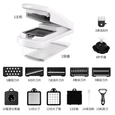 Multi-functional vegetable cutter, home kitchen tool, grater, chopper, slicer, cylinder, multi-functional vegetable cutting apparatus. - 7