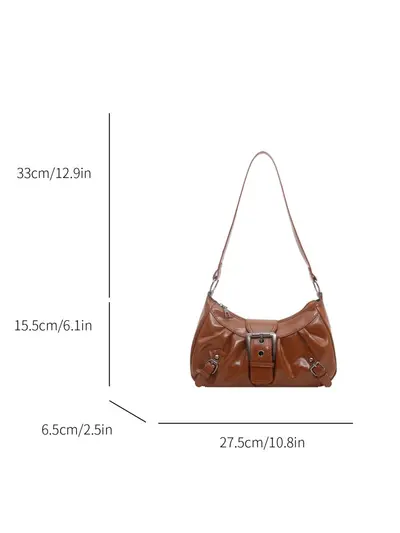 Damen-Schultertasche, schlichtes Design, Achseltasche - 6