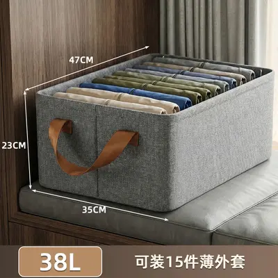 Fabric steel frame foldable storage box with lid, dust and moisture resistant - 9