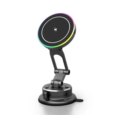 15W Wireless Charging Magnetic Car Phone Holder - 7