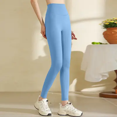 High-Waist Yoga Leggings, Butt-Lifting, Seamless Bare-Feel - 10