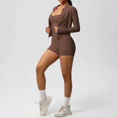 Breathable Sling Yoga Outfit Set, 3-Piece for Women - 4