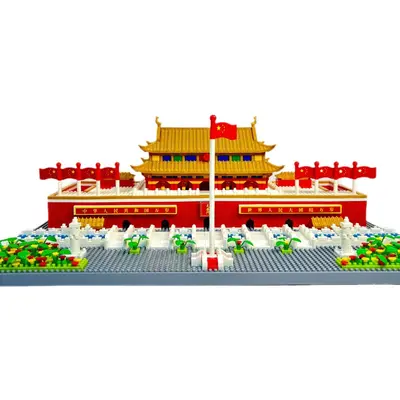 Tiananmen Meydanı Yapı Blok Seti, Uyumlu Mini Blok, Çin Modası Model, Çocuk Eğitici - 6