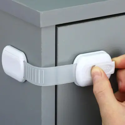 Child Drawer Lock Safety Cabinet Door Lock Anti-Pinch Multifunctional - 7