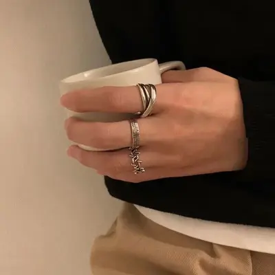 Retro Roman Numeral Open Index Finger Ring for Women