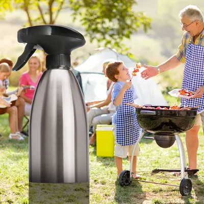 Spot 304 gıda sınıfı paslanmaz çelik yağ sprey şişesi sprey yağ şişesi barbekü malzemeleri LOGO ile özelleştirilebilir