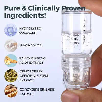 Hyaluronik Asit Kolajen Mikro İğneli Roller Serum 40-70 karakter - 3