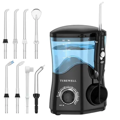 Elektrikli masaüstü oral irrigatör, diş fırçaları ve yosun ç