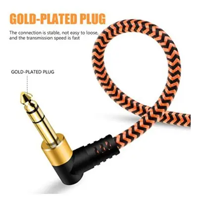 6.5 Mm Dirsek Üç Kutuplu Ses Kablosu 6.35 Mm Mikrofon Kablosu 6.5-6.5 Gitar Kayıt