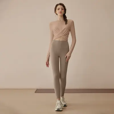Women's Yoga Wear Set, for Pilates and Fitness, Spring-Autumn - 10