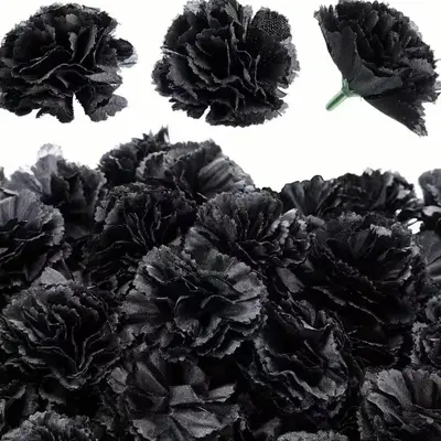 6 cm Karanfil Yapay Çiçek, DIY Çelenk Aksesuarı, Cadılar Bayramı ve Düğün İçin - 9