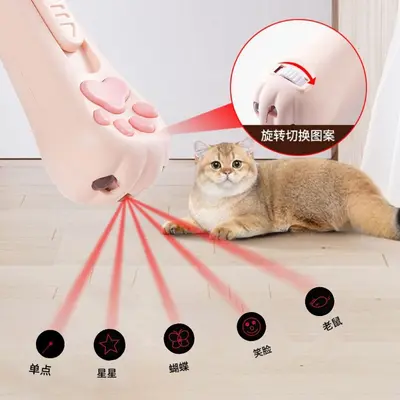 Cat Paw Laser Pointer Rechargeable Infrared Cat Toy - 3