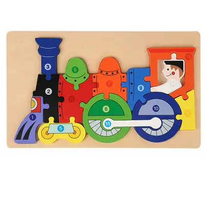 Wooden puzzle toy, shape matching, early education - 10