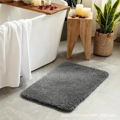 Banyo kaymaz uzun tüylü emici halı, 40-70 cm tuvalet ve giriş paspası