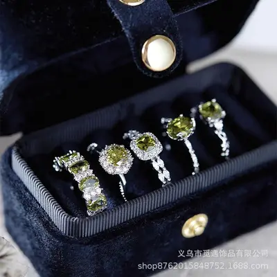 Vintage sparkle zircon open ring for women - 6