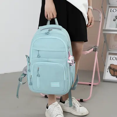 Multi-Compartment Backpack for Junior and Senior High School Girls - 4