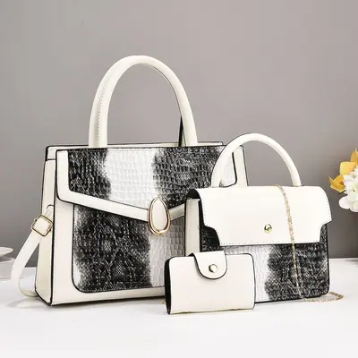 Damen-Mutter-Kind-Tasche, 3-teiliges Set mit Schultergurt - 10
