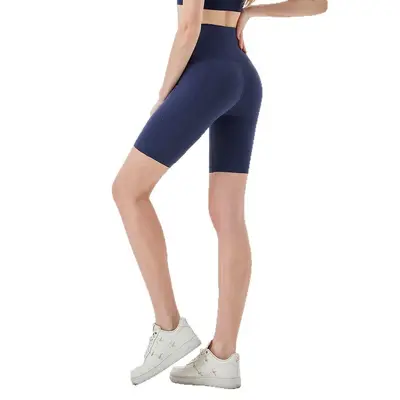 Yüksek Belli Lycra Spor Şortu, Cepli ve Kalça Kaldırıcı, Yaz Modeli - 6