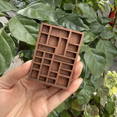 Cross-border Miniature Display Shelf Wooden Miniature Jewelry Rack Mineral Specimen Storage Decoration - 7