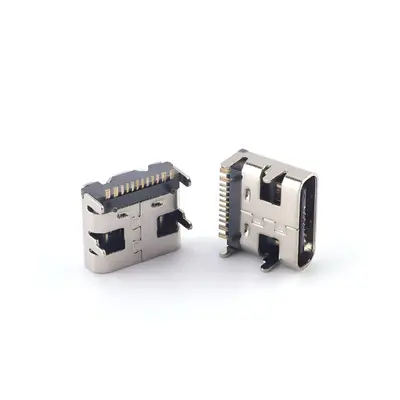 USB Type-C Dişi 16-Pin Yatay Konnektör Hızlı Şarj - 9