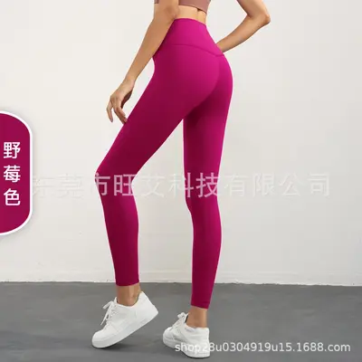 Stokta açık hava sporları yoga pantolonları, dikişsiz fitness yoga pantolonları, kadınlar için yüksek belli popo kaldırıcı yoga pantolonları