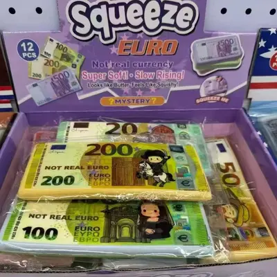 Realistische Spielgeld-Banknoten für Puppenhaus, US-Dollar, Euro, Pfund