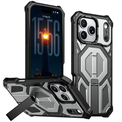 iPhone 17 Pro Max Kılıf, Mıknatıslı, Standlı, Darbe Geçirmez Telefon Kılıfı - 11