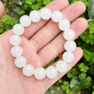 Eji Jing imitation jade deep love white jade bracelet simple elegant jade sweet bracelet live stream welfare bracelet - 13
