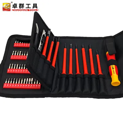 Insulated screwdriver set, electrician, multifunctional