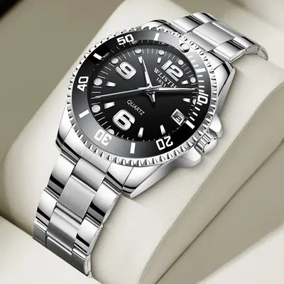 Wolix Herrenarmbanduhr wasserdicht, Kalender, Business Quarz - 11