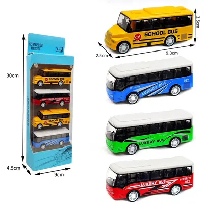 Children's Pull-Back Alloy Police Car Model Toy Set - 12