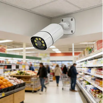 CCTV gözetim sistemi 4 kanal, 4K 8MP, POE, bullet kamera