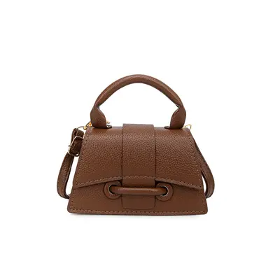 Retro Women's Shoulder Bag, Autumn Winter Style, Small Square Drawstring Bag - 6