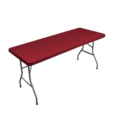 Grenzüberschreitende elastische Tischdecke Halbpaket-Tischdecke einfache Uni-Farbe waschbar Outdoor-Elastik-Milchseide-Tischdecke versandbereit