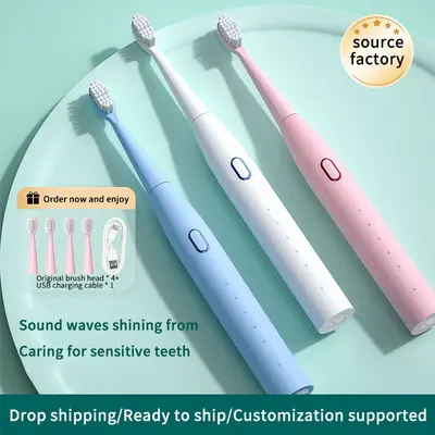 Smart sonic electric toothbrush, 5-speed, rechargeable