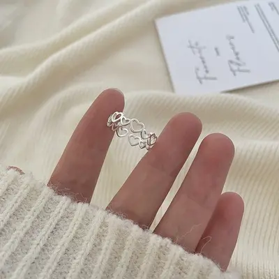 Moonstone silver ring, irregular design - 8
