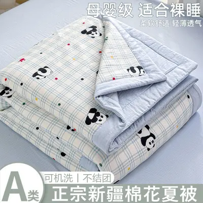 Class A Mother and Baby Grade Double-Layer Gauze Summer Quilt Cotton Quilt Summer Cool Quilt Thin Quilt Air Conditioning Quilt Machine Washable Gift Quilt A - 11