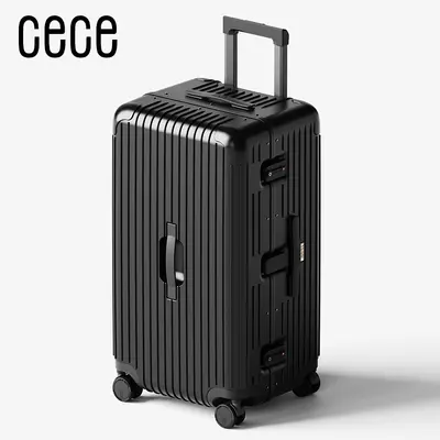 Large Capacity Aluminum Frame Suitcase with Password Lock - 7