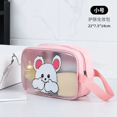 Large capacity makeup bag with dry wet separation - 11