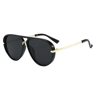 Große Modesonnenbrille mit Rahmen, trendiges Design - 6