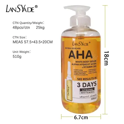 Cross-border AHA original solution vitamin C ampoule essence fruit acid moisturizing repair brightening skin lightening serum 500ml - 6