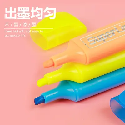 6-Color Chisel Tip Highlighter Marker Set