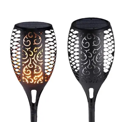 Waterproof 12 LED Solar-Powered Flame Garden Lamp