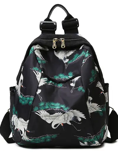 Oxford Fabric Backpack, Large Capacity, Lightweight Mommy Bag - 5